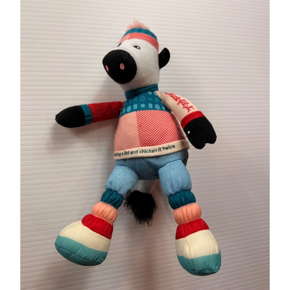 Chick-fil-A‎ Plush Cow Making A List And Chicken It Twice Holiday Winter 9 Inch
